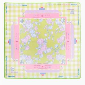 Oh My Mahjong Floral Game Mat - Pink and Green